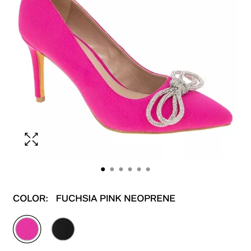 BCBG Pink Bow Slip-On Pumps